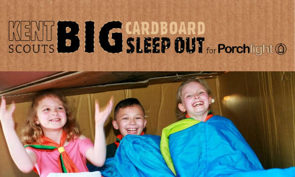 Kent Scouts Big Cardboard Sleepout for Porchlight